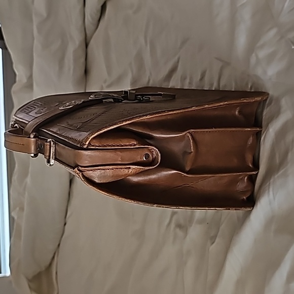 Tooled Leather Briefcase - Picture 2 of 7